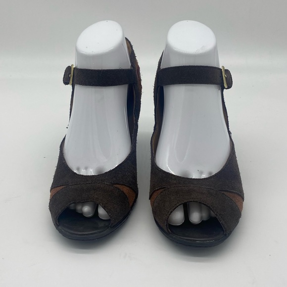 Croft &B Barrow Sole(Sense)ability Suede Open Toe Heels - Picture 4 of 11